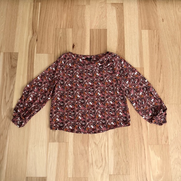 Floral Patterned Long sleeve Cowl Neck Size MP - Picture 6 of 12